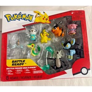 Pokemon Battle Figure Multi Pack 8 Figures Pikachu Snivy Oshawott Luxio